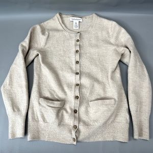 Banana Republic Beige Merino Wool Petite Cardigan